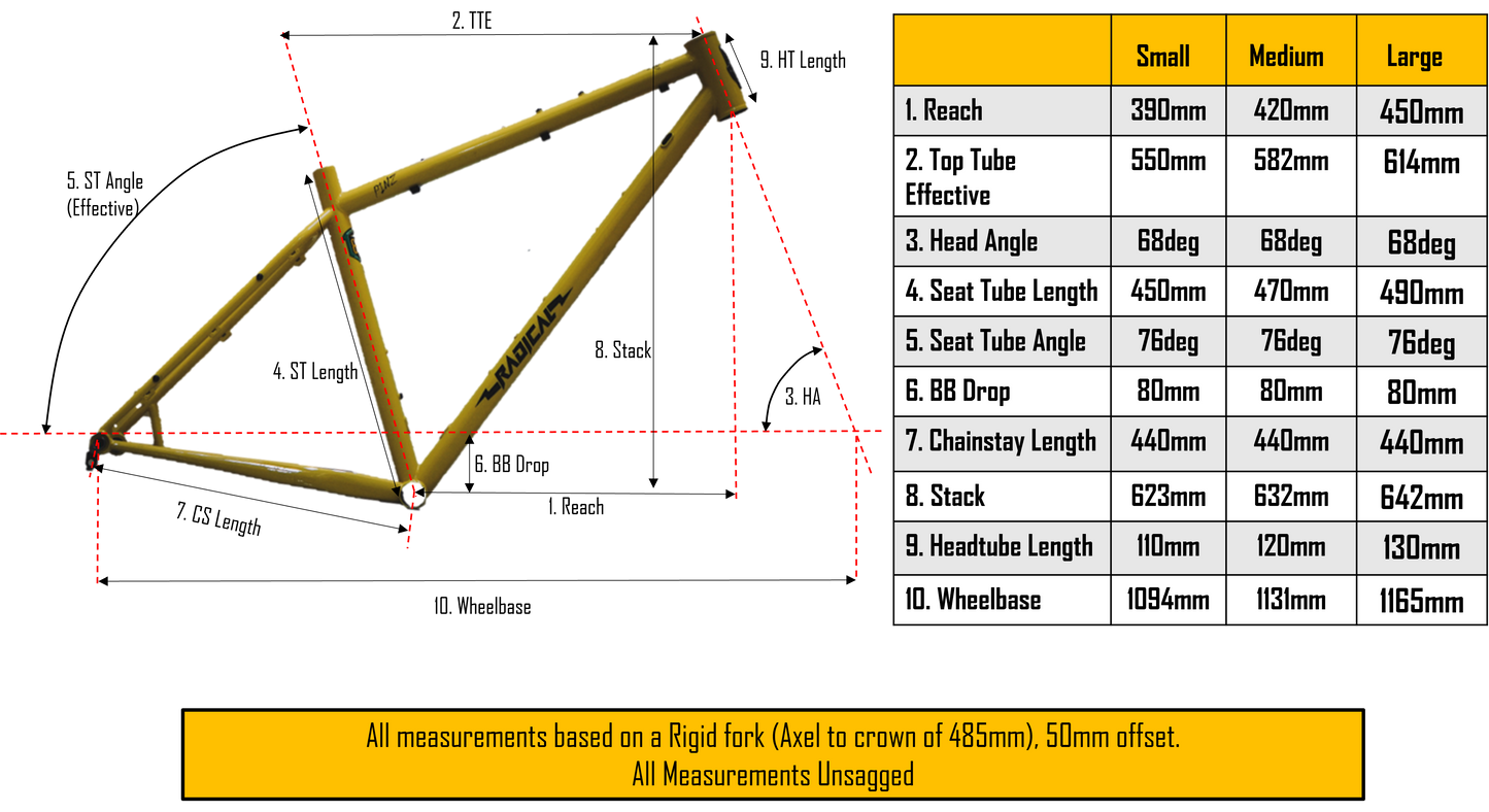 Pinz (Steel/UK Made) - Adventure - Frame Only