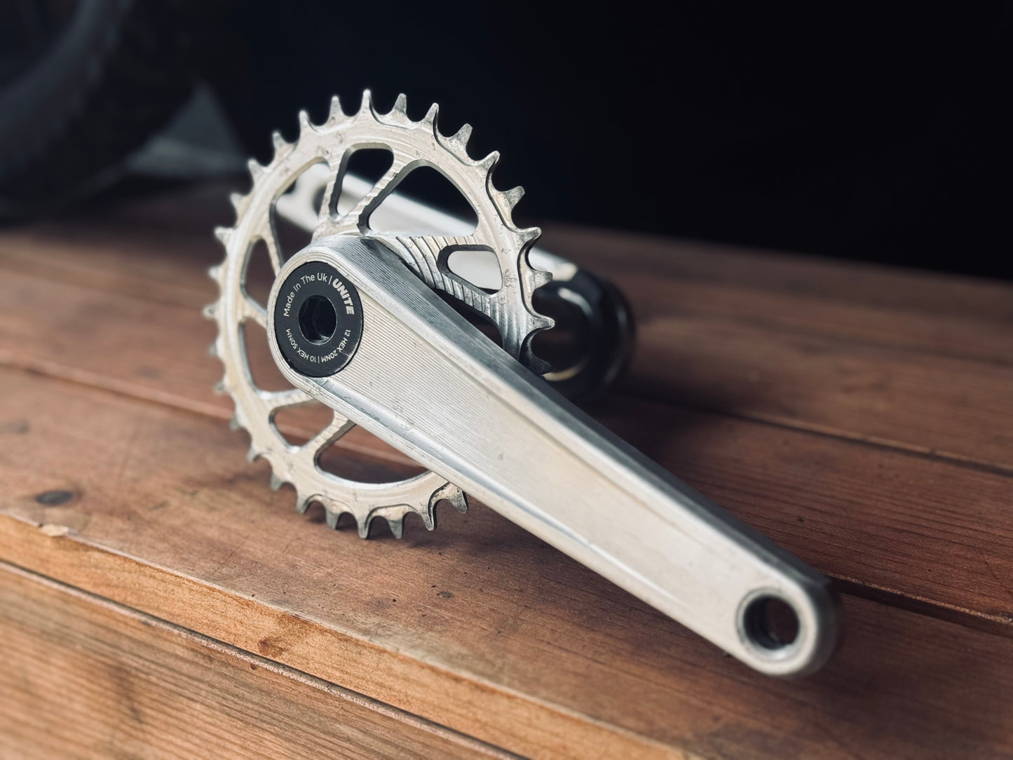 Unite Co Enduro Cranks and Chainring Combo Raw Silver