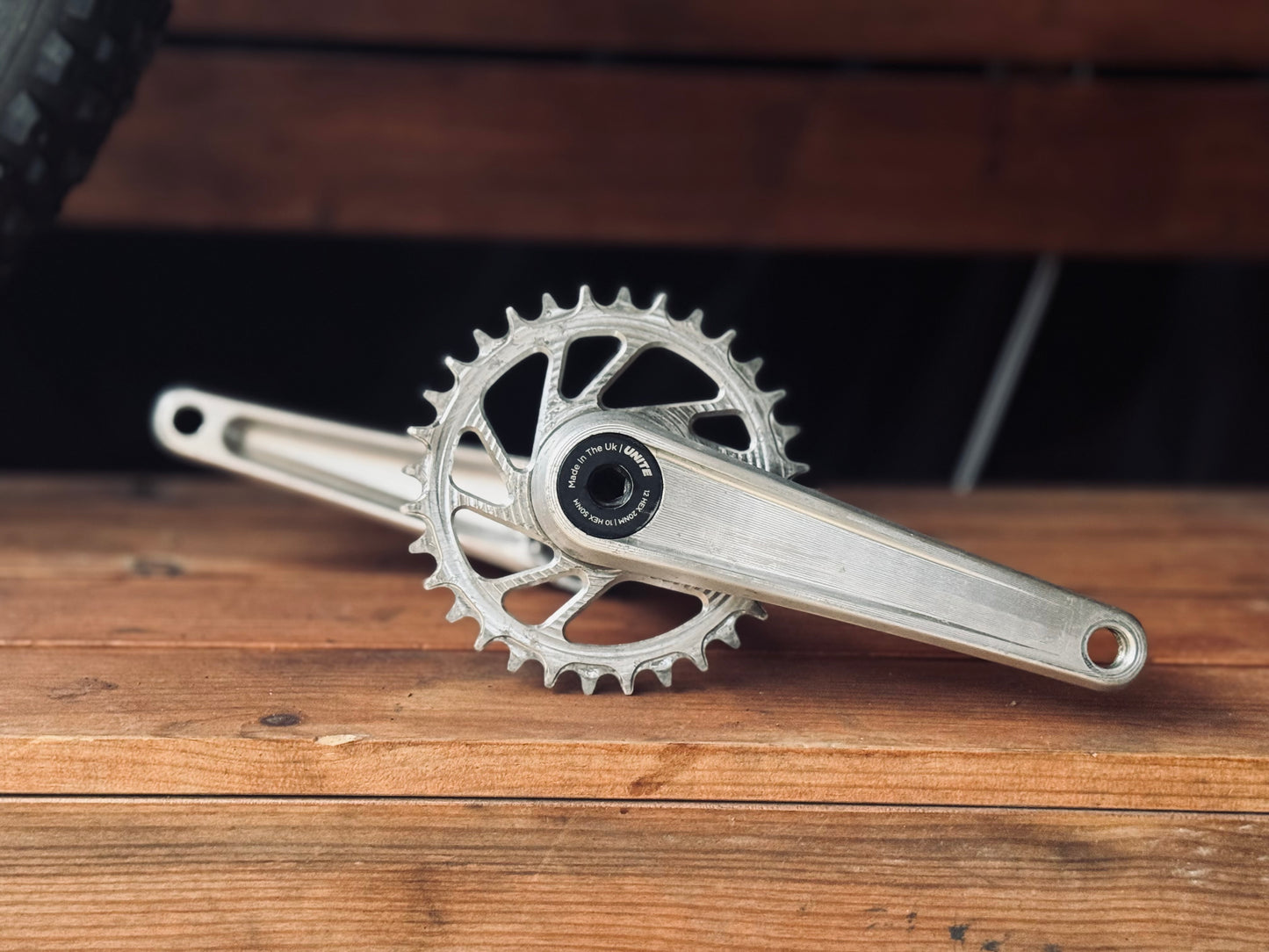 Unite Co Enduro Cranks and Chainring Combo Raw Silver